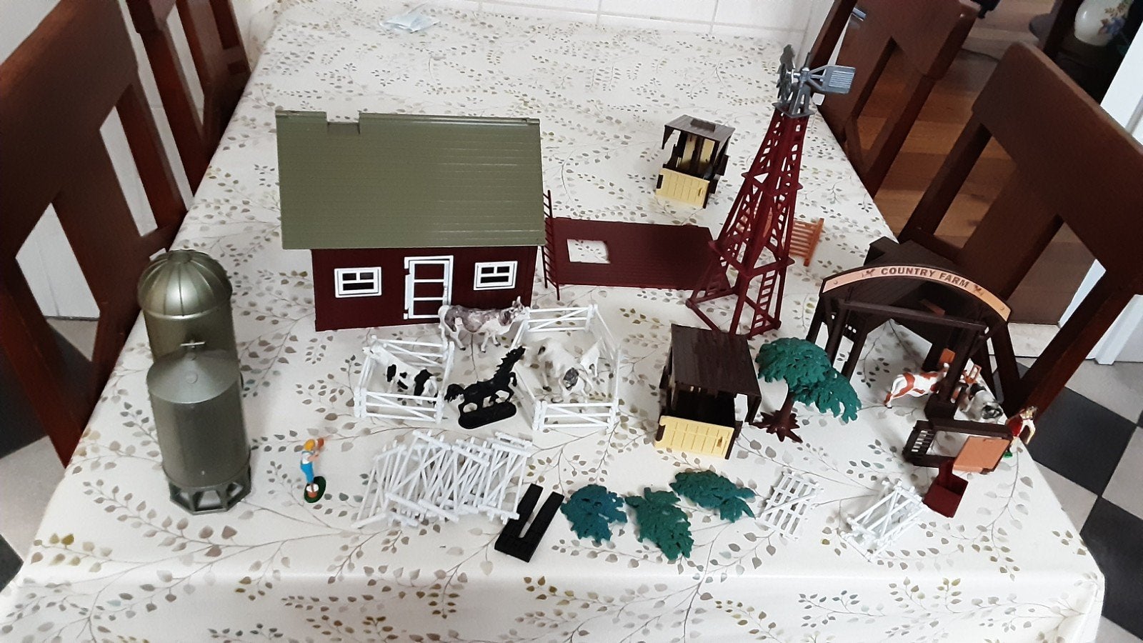 Country Boerderij Speelset - Compleet met Dieren en Gebouwen, Ophalen of Verzenden, Gebruikt, Bouwen