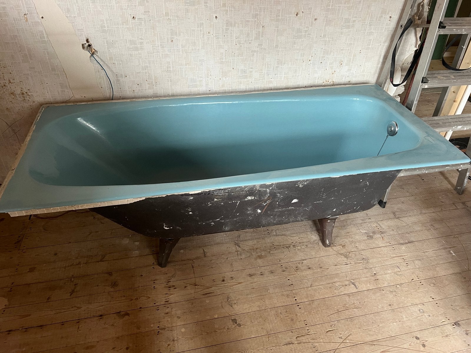 Vintage blauw bad, Ophalen, Gebruikt, Bad