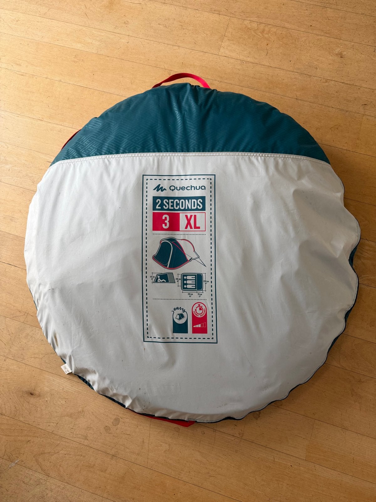 Quechua 2 Seconds 3 XL Fresh & Black, Caravans en Kamperen, Tenten, Ophalen, Zo goed als nieuw, Tot en met 3