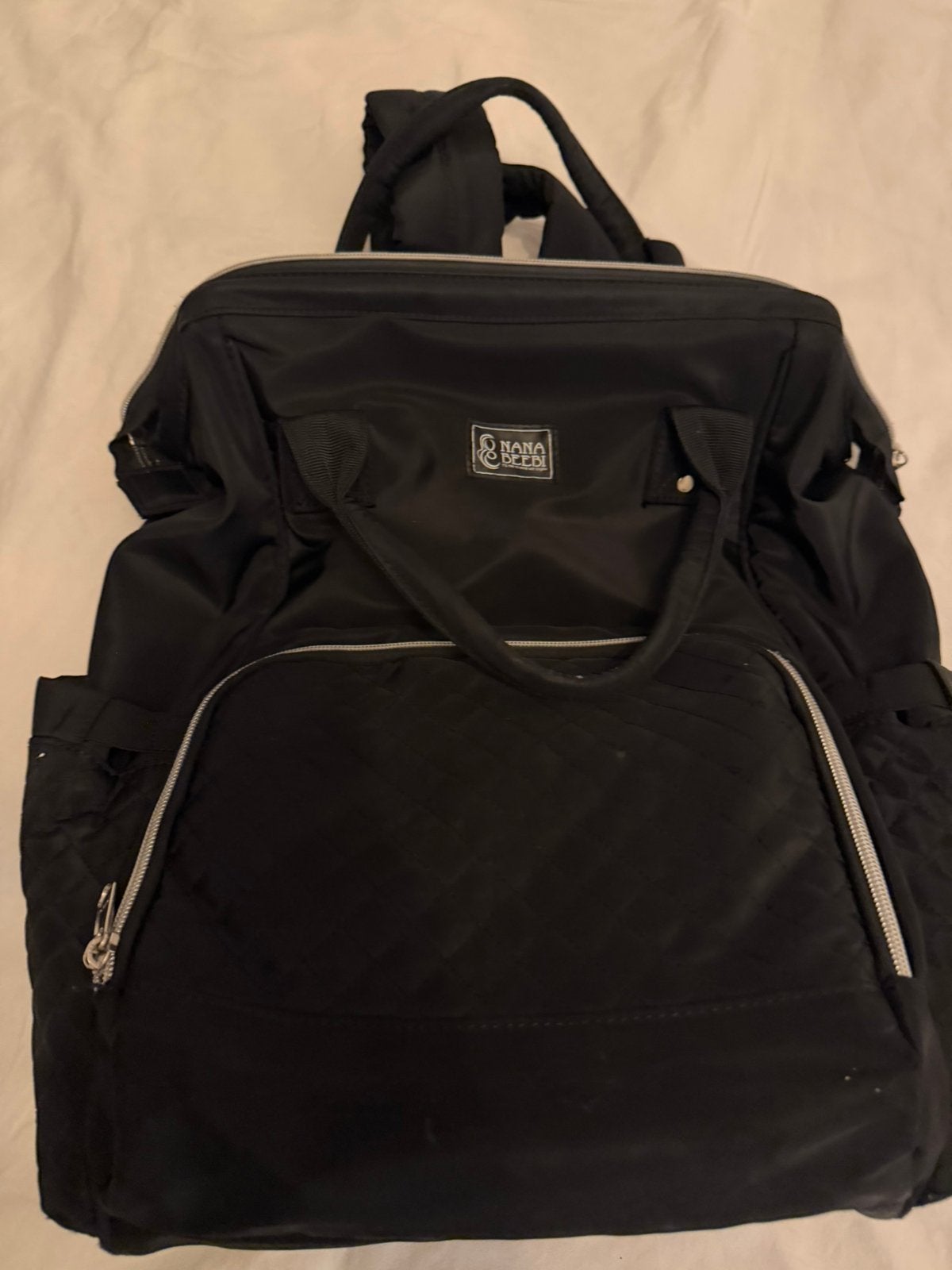 Nanabeebi tas, Kinderen en Baby's, Luiertassen, Gebruikt, Ophalen of Verzenden, Rugzak, Zwart