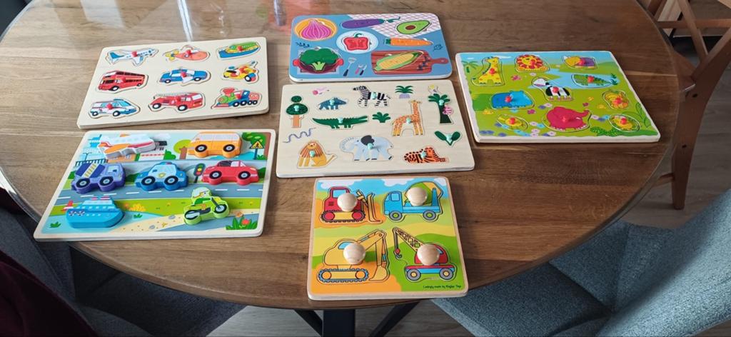 6 legpuzzels kind (samen €10,-), Kinderen en Baby's, Speelgoed | Kinderpuzzels, Ophalen of Verzenden, Gebruikt, 6 maanden tot 2 jaar