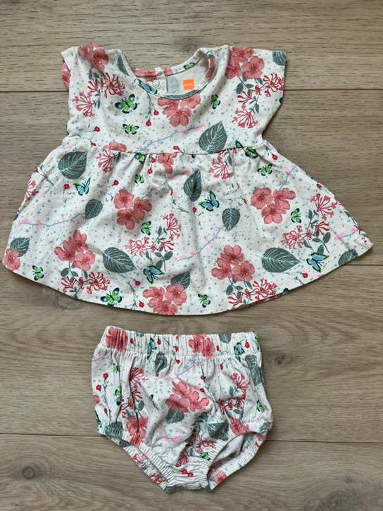Jurkje bloemen maat 56 HEMA met broekje, Ophalen, Zo goed als nieuw, Meisje, Broekje