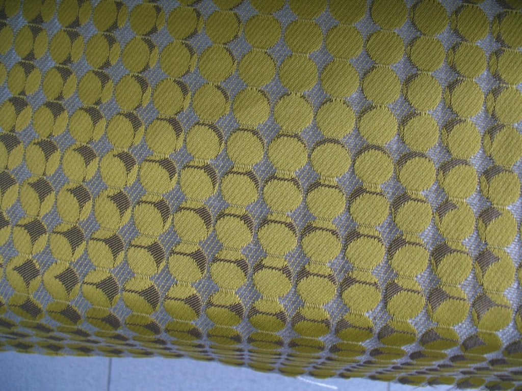 Limonta Frangola 21 groengeel + grijs; 3,95 meter meubelstof, Overige materialen, Meerkleurig, 120 cm of meer, Ophalen of Verzenden