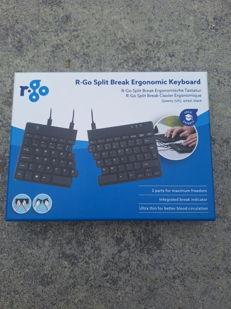 R-Go Split - Ergonomisch Toetsenbord, Computers en Software, Toetsenborden, Ophalen of Verzenden, Zo goed als nieuw, Ergonomisch