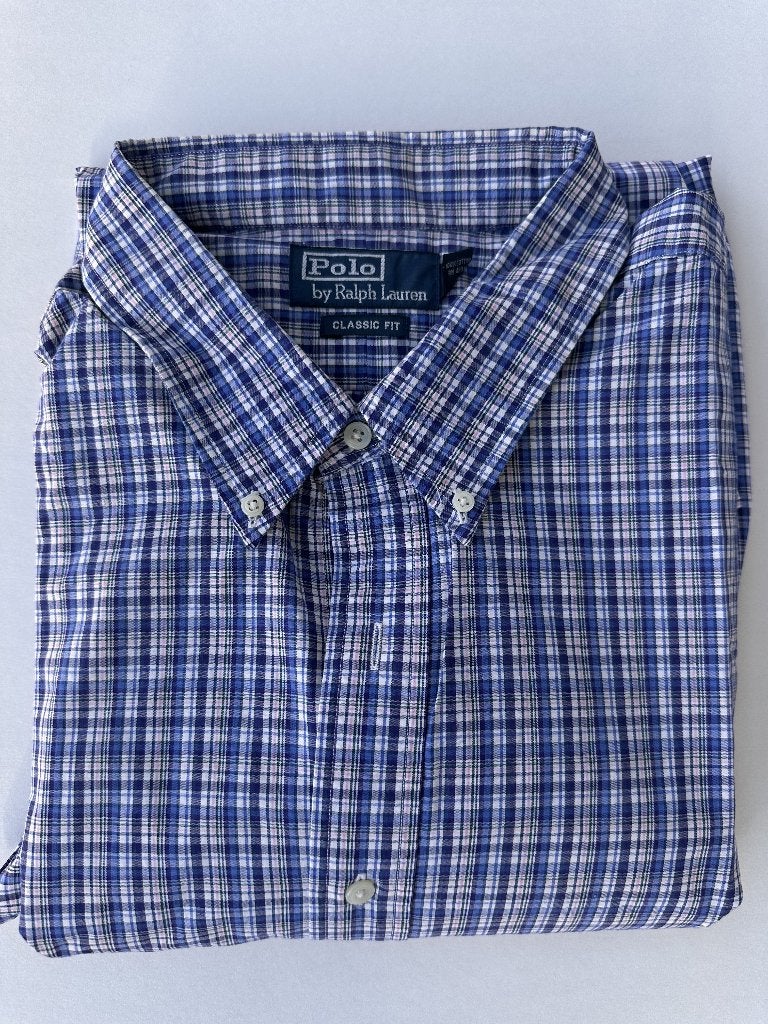 Goed als nieuw Ralf Lauren herenoverhemd, maat 2XL, Blauw, Ralph Lauren, Ophalen of Verzenden, Zo goed als nieuw