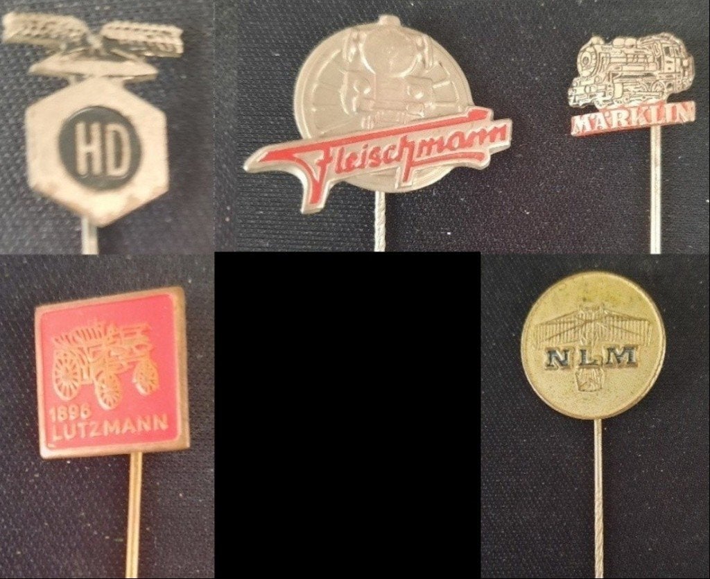 5 oude speldjes - transport, Ophalen of Verzenden, Gebruikt, Transport, Speldje of Pin