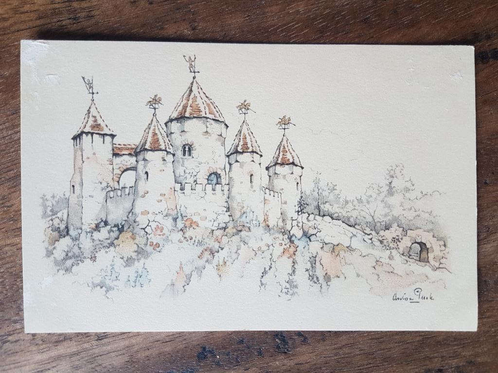 Ansichtkaart De Efteling Kaatsheuvel Anton Pieck Doornroosje, Verzamelen, Ansichtkaarten | Nederland, Ophalen of Verzenden, 1940 tot 1960