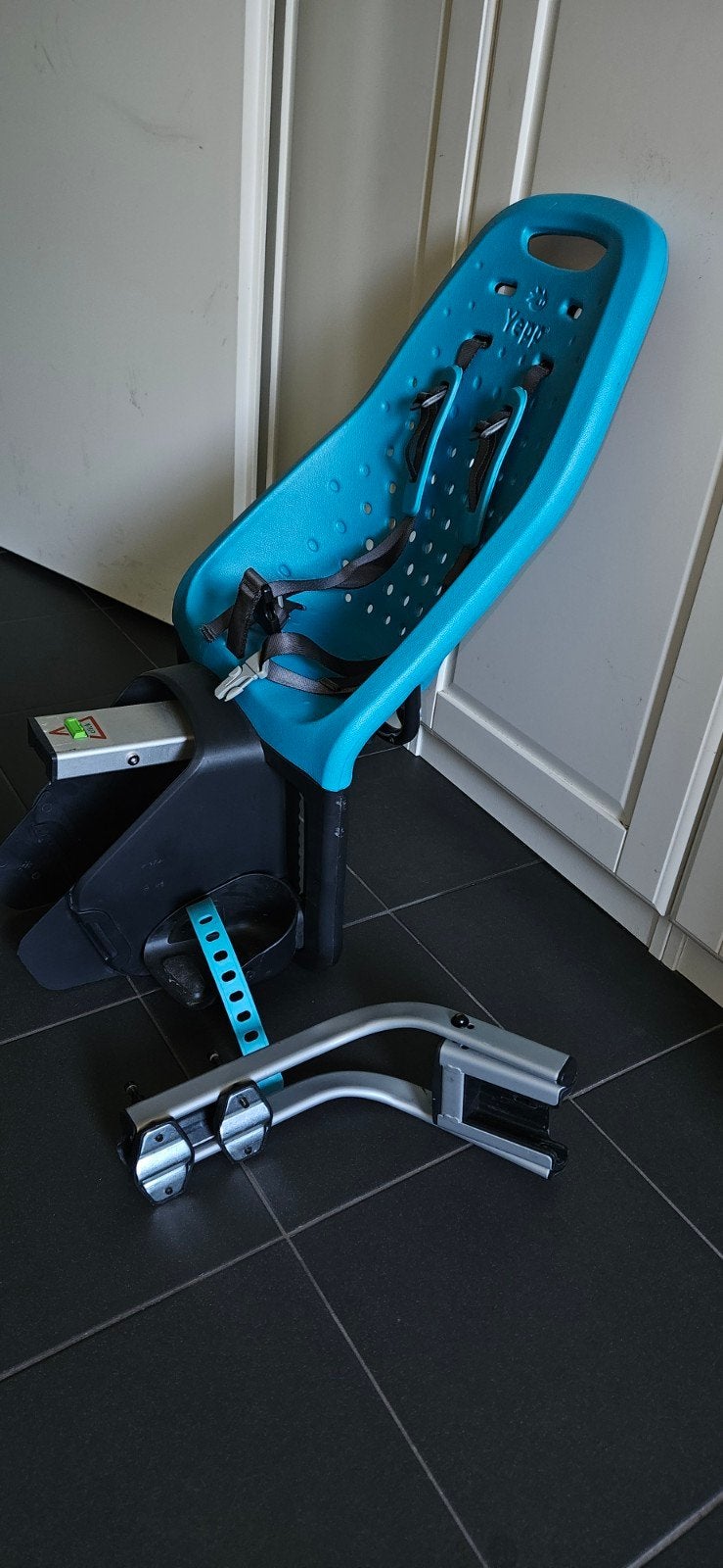 Yepp Achterzitje met Zadelbuis Bevestiging - Blauw, Ophalen, Gebruikt, Achterzitje, Yepp