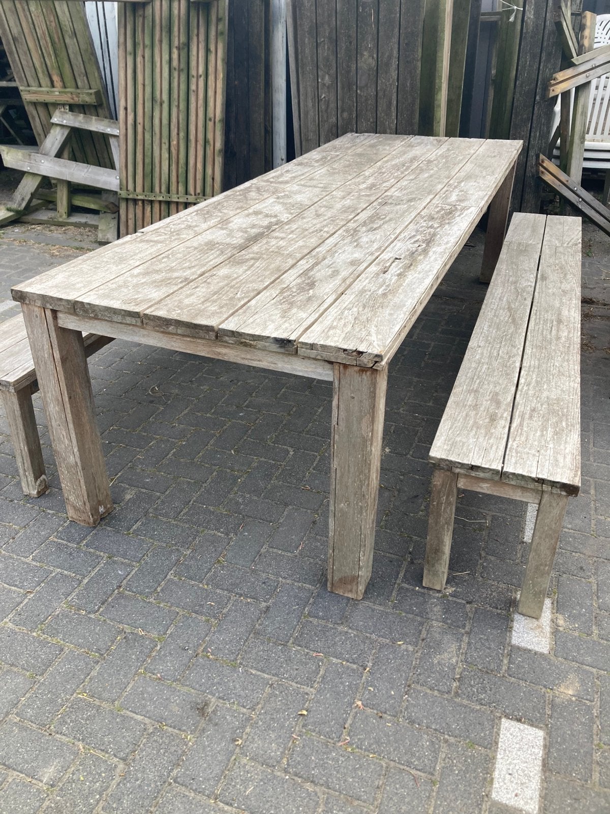 Picknicktafels van 1,50 tot 3 meter en losse tafels& banken, Ophalen, Zo goed als nieuw, Rechthoekig, Kinderpicknicktafel
