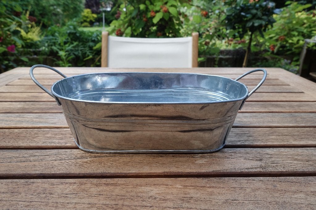 nieuw - planten bakje, geheel van zink, Minder dan 30 cm, Nieuw, Ophalen of Verzenden, Binnen
