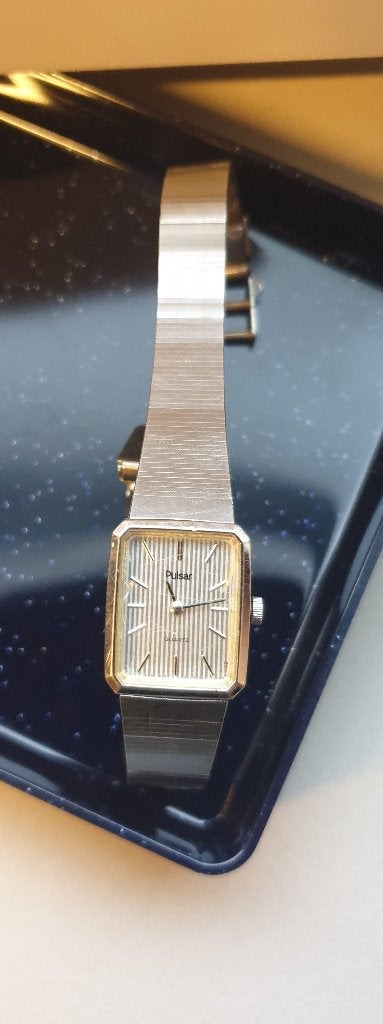 smalle Pulsar dames horloge vintage/retro, Verzenden, Gebruikt, Overige materialen, Overige merken
