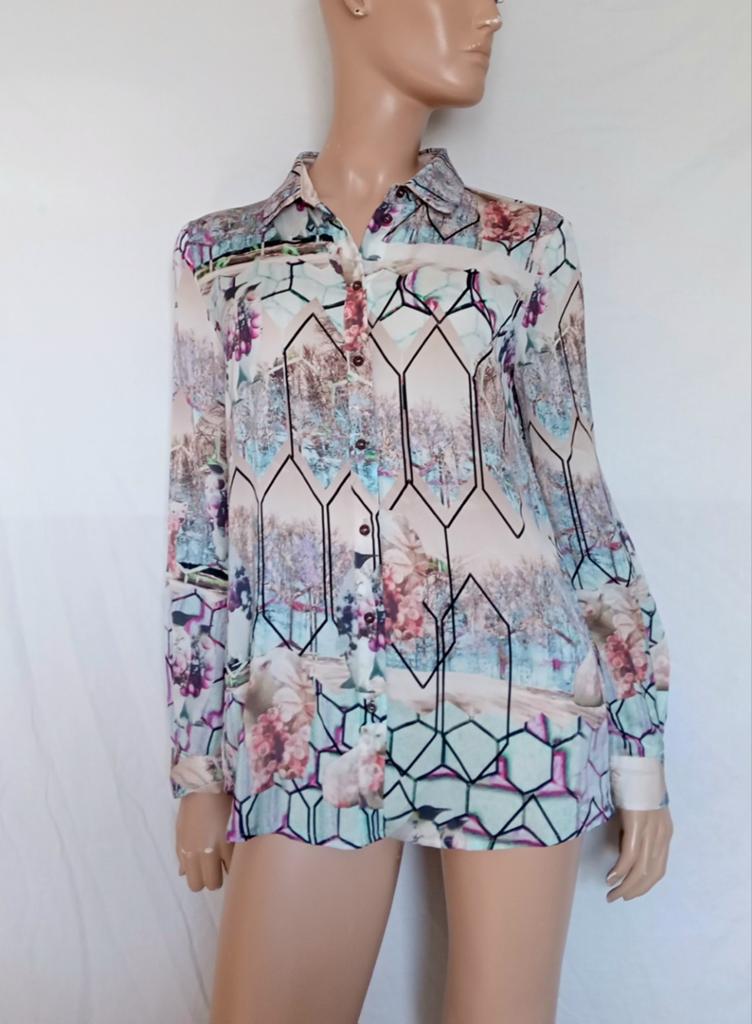 MARCCAIN Blouse , Maat 38 - 40, Kleding | Dames, Blouses en Tunieken, Ophalen of Verzenden, Zo goed als nieuw, Maat 38/40 (M)