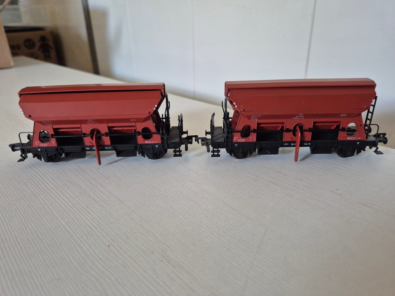 2 Fleischmann H0 DB zelfloswagons 5510, Gebruikt, Gelijkstroom, Fleischmann, Wagon