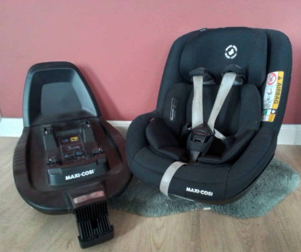 Maxi cosi 2way pearl & 3wayfix zwart (mag ook apart verkocht, Ophalen, Verstelbare rugleuning, 0 t/m 18 kg, Zo goed als nieuw