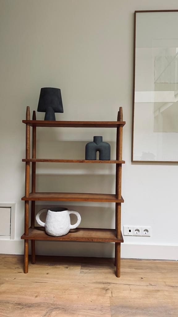 Vintage stokkenkast, Met plank(en), Gebruikt, 100 tot 150 cm, Ophalen of Verzenden
