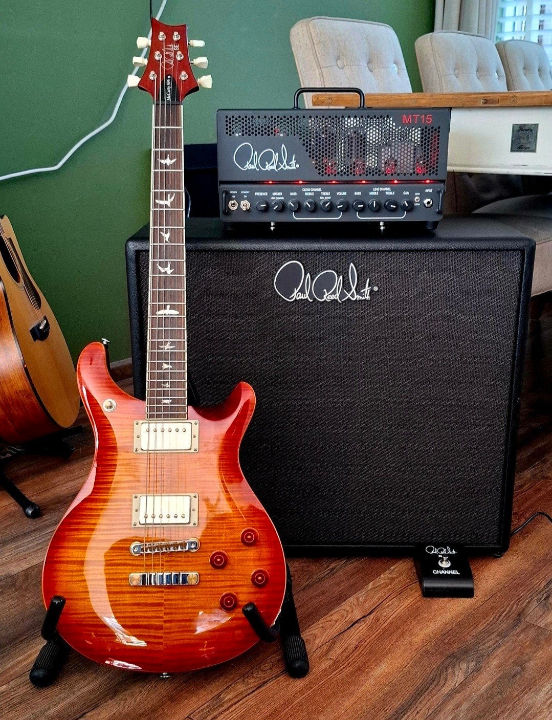 PRS SE MT-15 head (mod) + PRS Archon 2x12" speaker cabinet, Ophalen, Zo goed als nieuw, Gitaar, Minder dan 50 watt