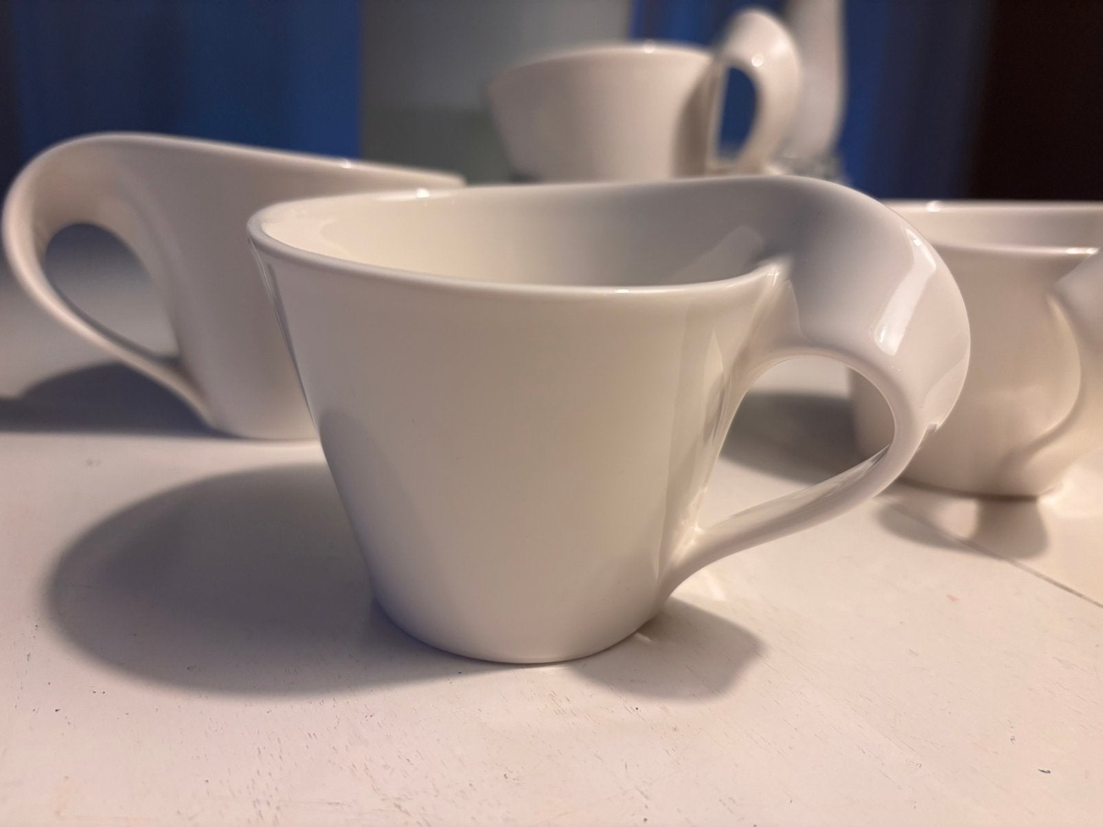 5x koffiekop ‘Wave’ Villeroy Boch, Villeroy & Boch, Ophalen of Verzenden, Zo goed als nieuw, Modern