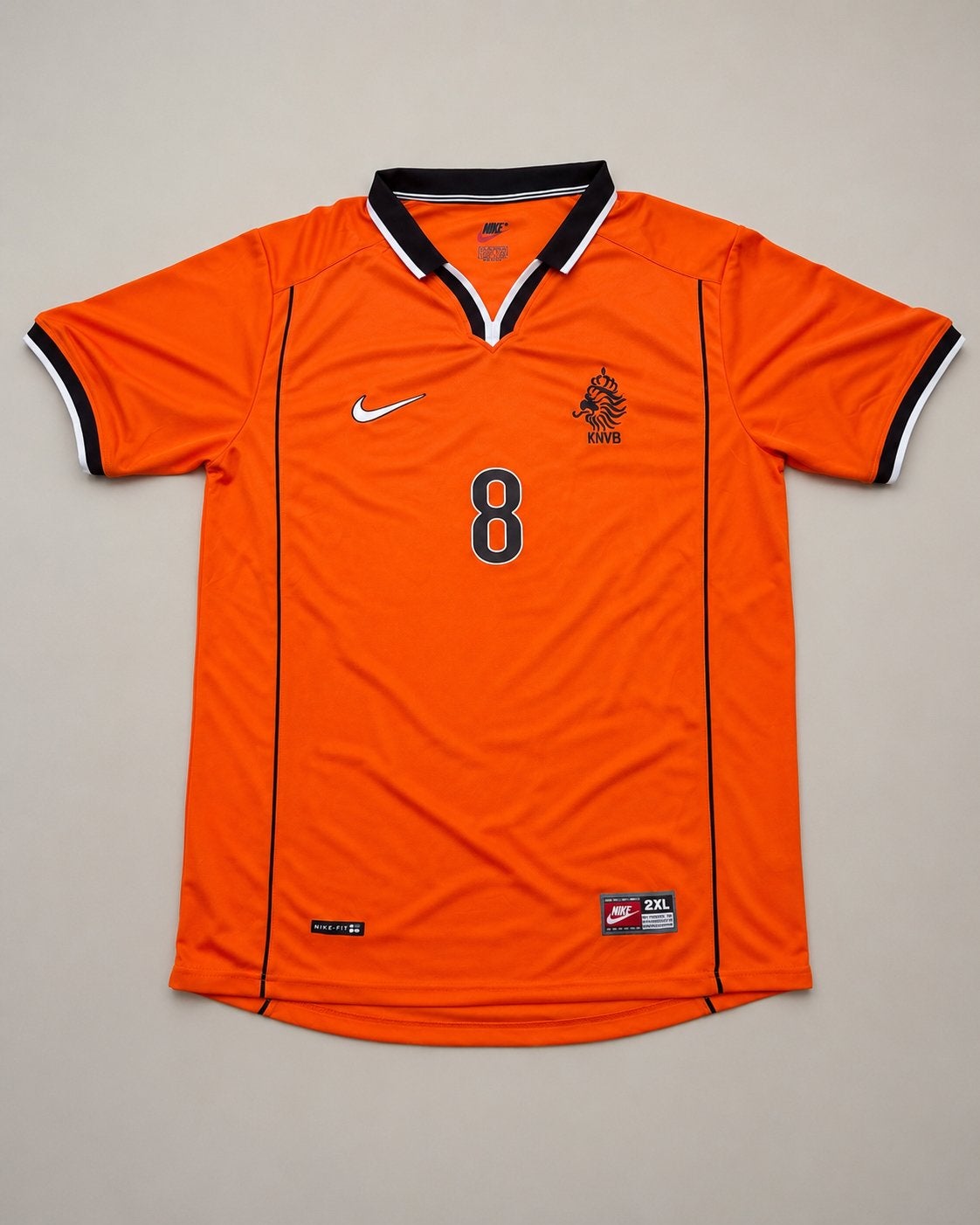Nederlands voetbalshirt Dennis Bergkamp #8 – EK 2000 – 2XL, Sport en Fitness, Maat XS of kleiner, Ophalen of Verzenden, Zo goed als nieuw