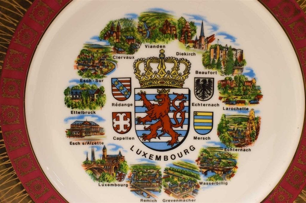 Mitterteich Bavaria Vintage Luxembourg Souvenir wandbord 475, Ophalen of Verzenden, Gebruikt