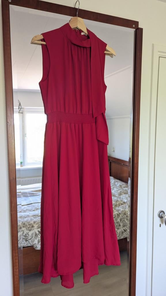 Rode, soepele cocktailjurk (maat 38), Kleding | Dames, Maat 38/40 (M), Galajurk, Ophalen of Verzenden, Zo goed als nieuw