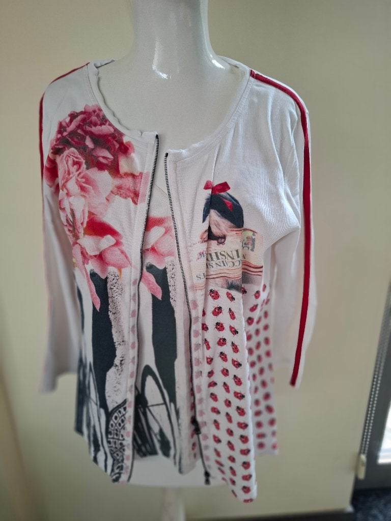 MARCCAIN, TOP EN VESTJE, MAAT 5, Ophalen of Verzenden, Gedragen