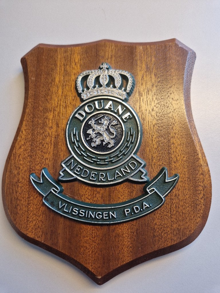 Wapenschild Douane Vlissingen, Verzamelen, Ophalen of Verzenden, Overige soorten, Nederland, Overige typen