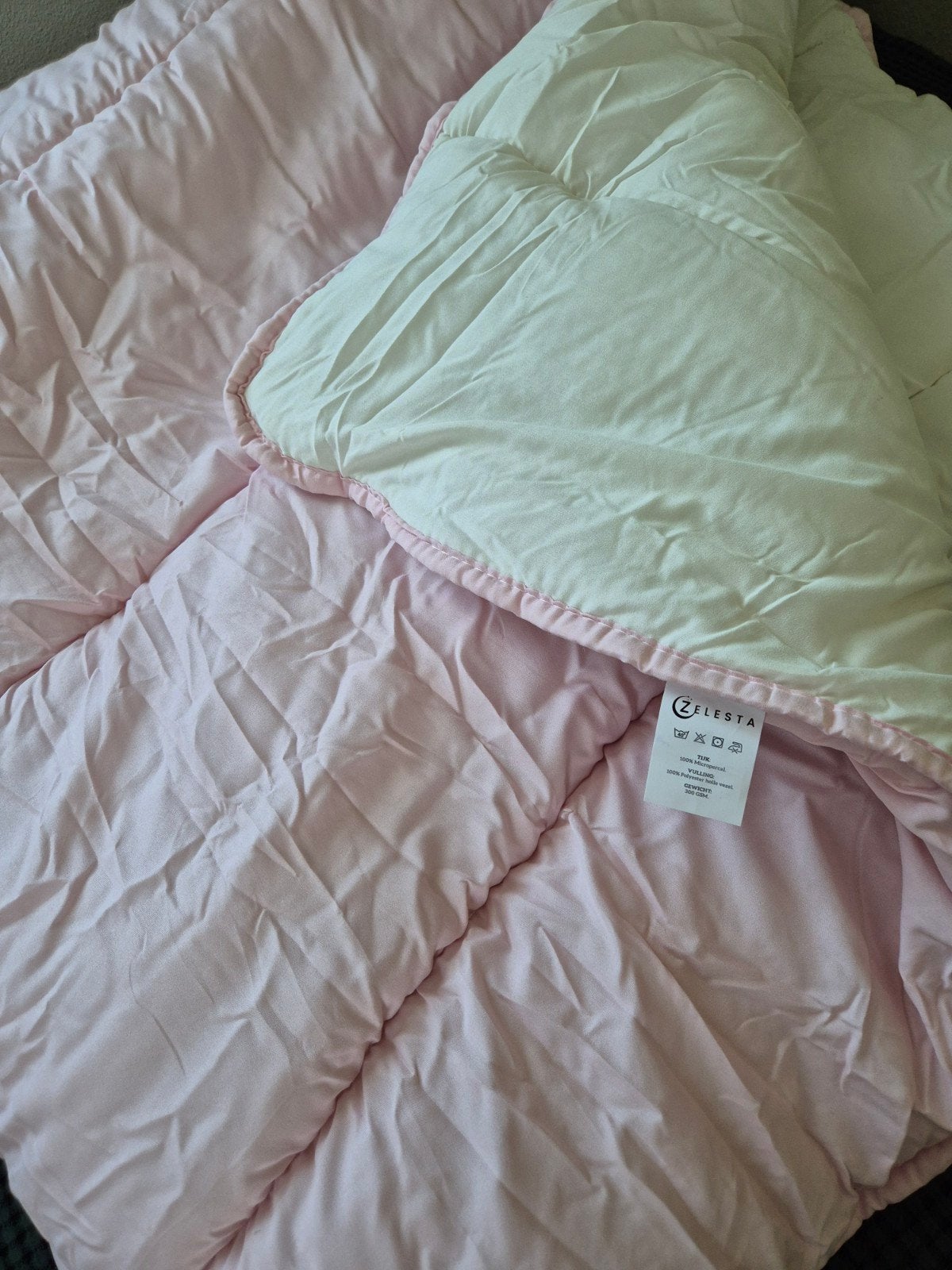 Zelesta Dekbed Royal 200x200 cm - Roze/Wit, Ophalen, Meerkleurig, Tweepersoons, Overige merken