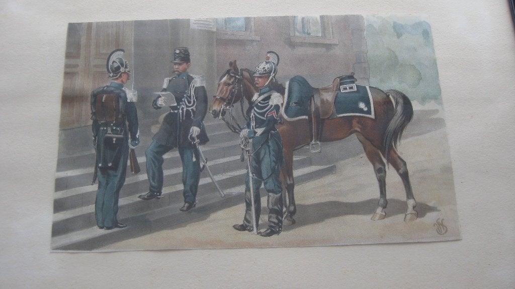 3 x Aquarel/prent van Jan Hoynck van Papendrecht, Antiek en Kunst, Kunst | Schilderijen | Klassiek, Ophalen