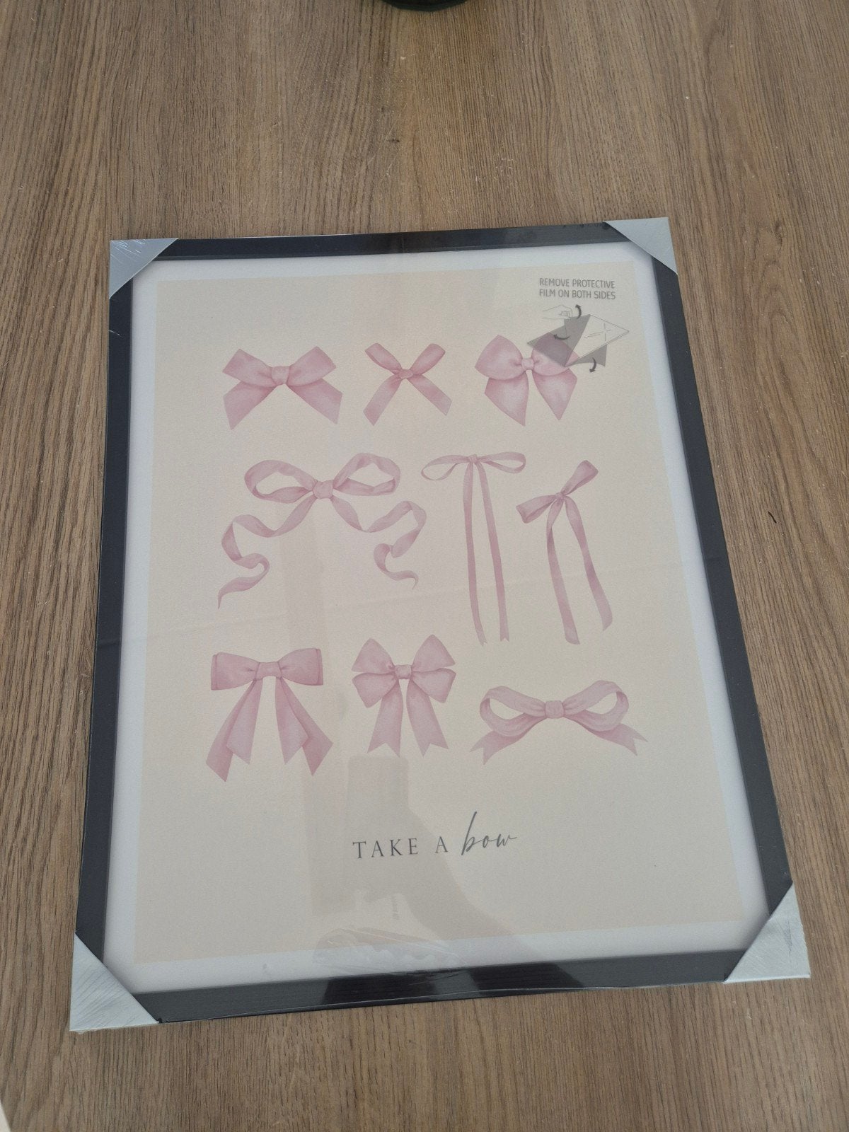 Nieuwe fotolijst met strikjesafbeelding - Zwart, Ophalen, Kunststof, Met afbeelding, Nieuw