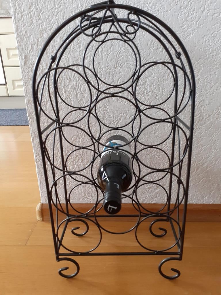 Smeedijzeren Wijnrek, Huis en Inrichting, Woonaccessoires | Wijnrekken, Ophalen, Gebruikt, Metaal, 5 tot 15 flessen