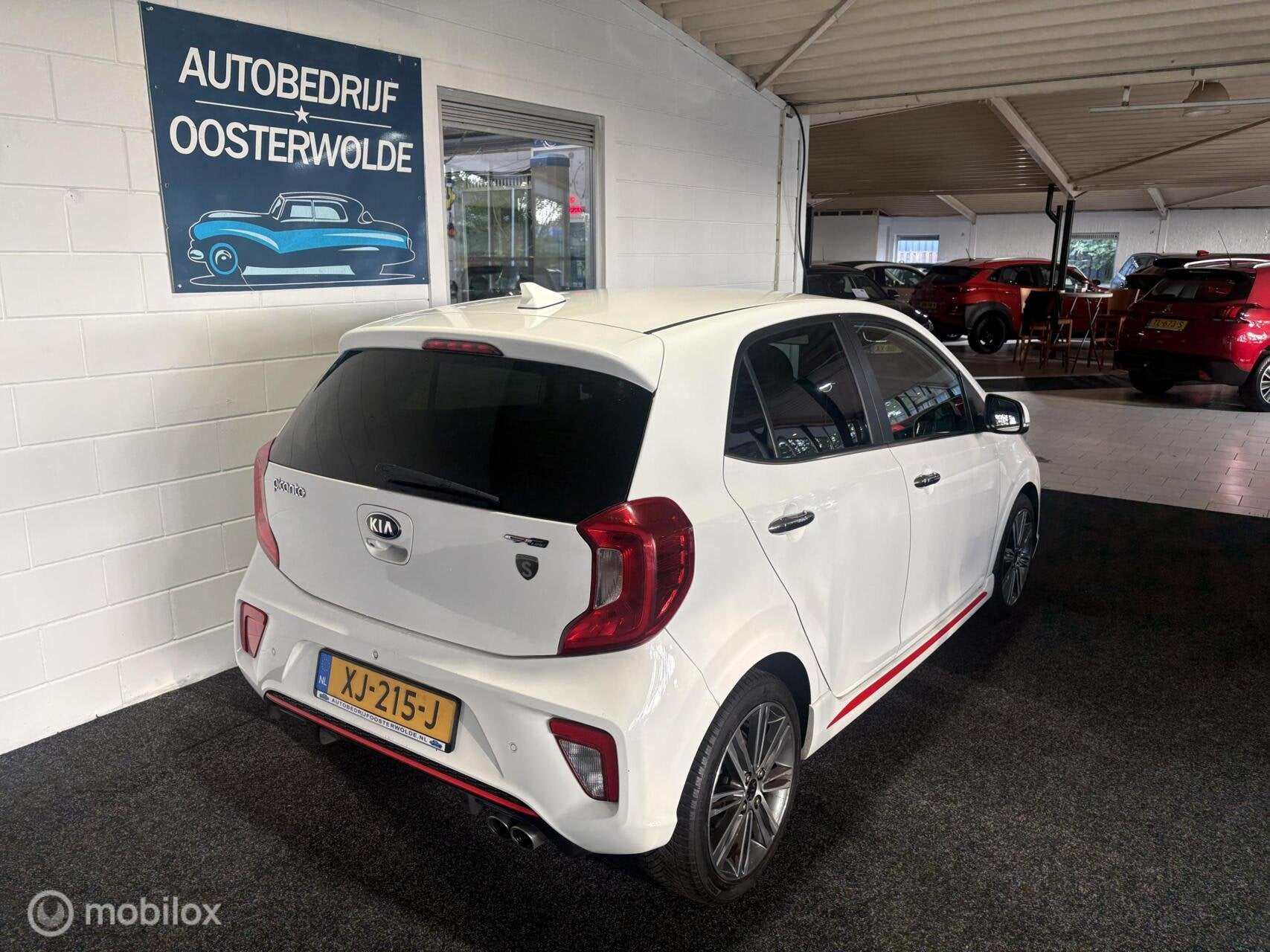Kia Picanto 1.0 T-GDI GT-Line Apk - Navi - Stoelverw. - Stuu, Voorwielaandrijving, Gebruikt, 920 kg, Wit