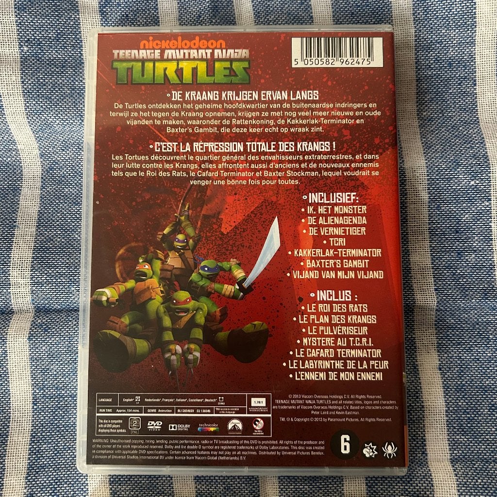 Teenage Mutant Ninja Turtles DVD-collectie – 2 dvd’s, Gebruikt, Animatie, Overige soorten, Ophalen of Verzenden