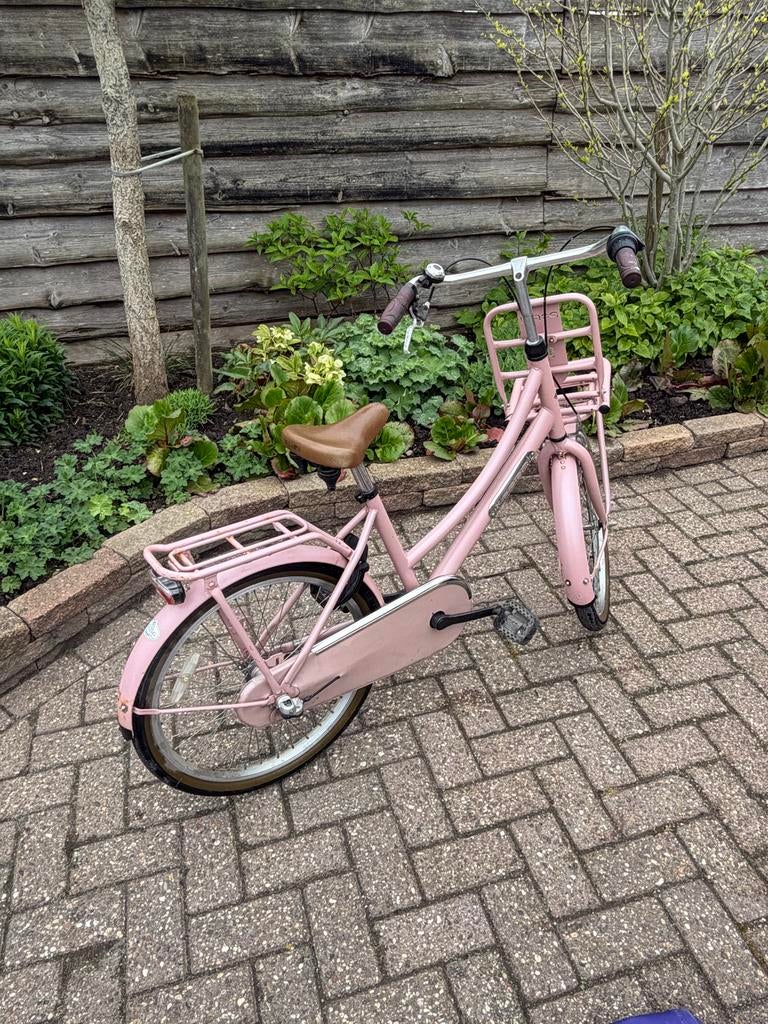 Roze Popal Daily Dutch Basic fiets met voordrager 22 inch, Ophalen, Gebruikt, 22 inch