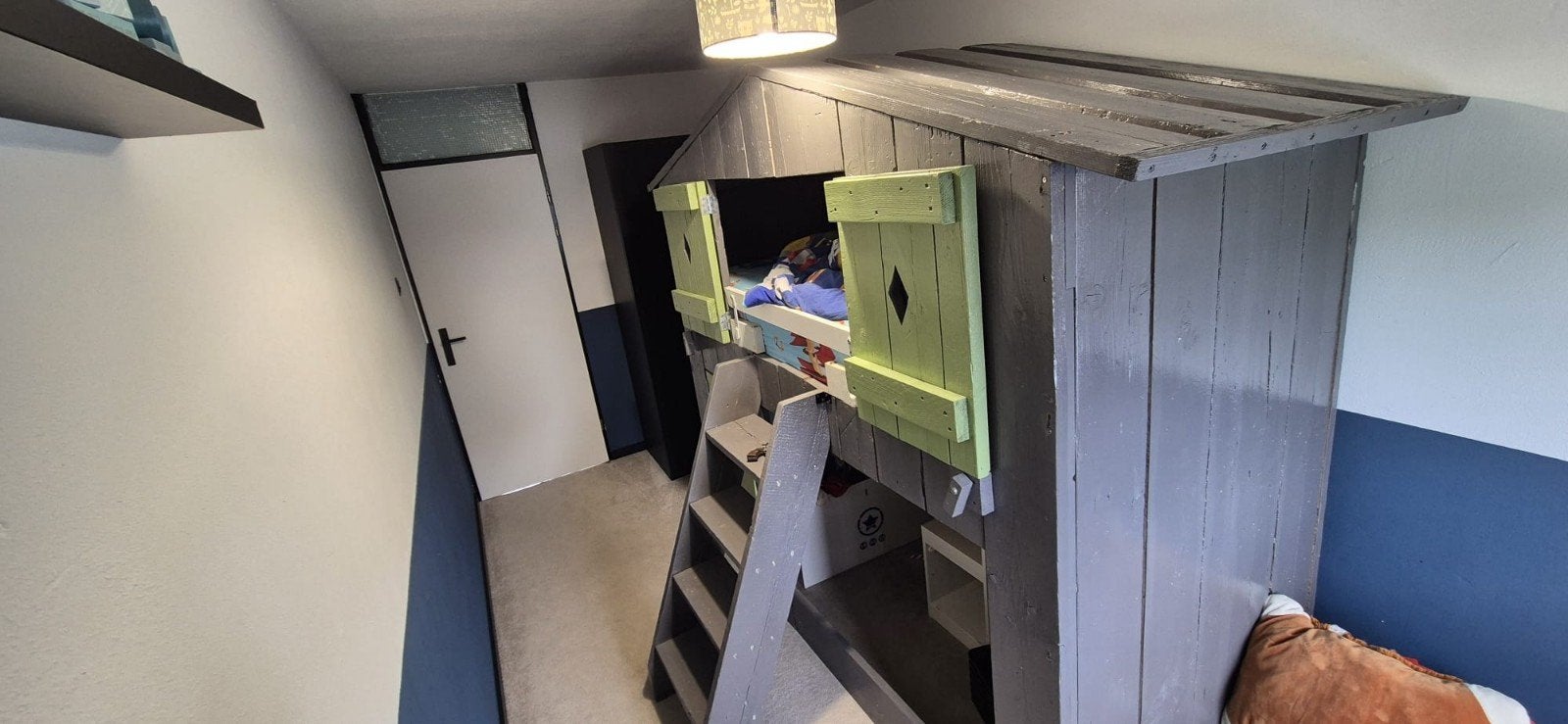 Boomhutbed, Huis en Inrichting, Slaapkamer | Stapelbedden en Hoogslapers, Ophalen, Gebruikt, Eenpersoons, 210 cm