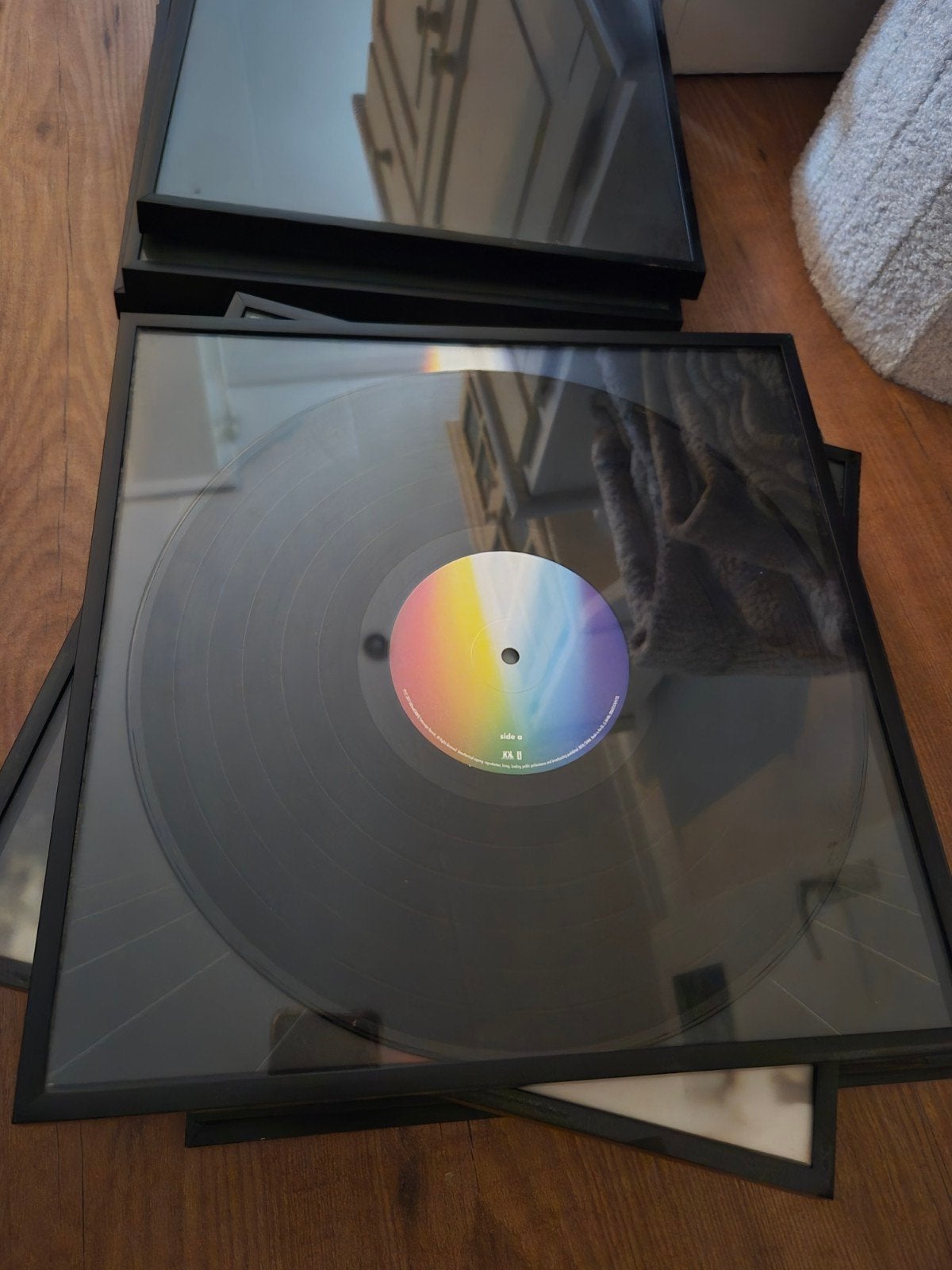 Set van 10 IKEA Gladsax lijsten - perfect voor LP's, Ophalen, Met glas, Zwart, 33 cm