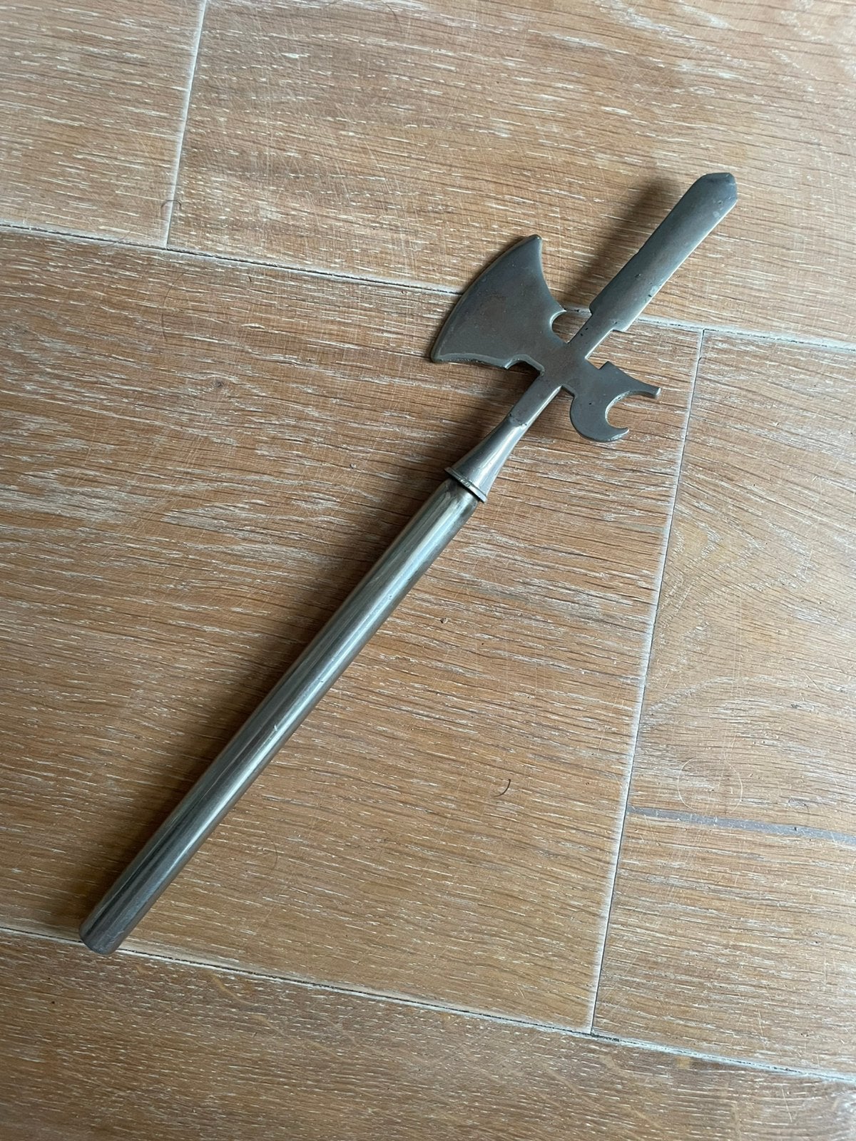 Mid century replica hellebaard strijdbijl flesopener, Ophalen of Verzenden