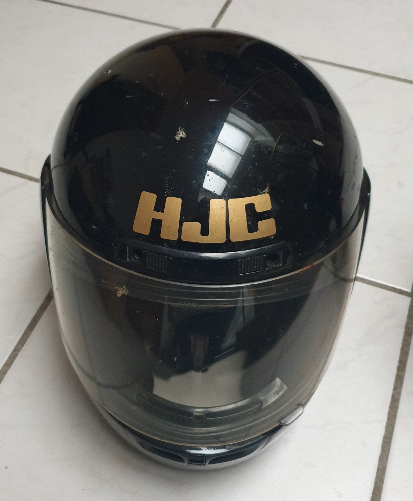 Zwarte motorhelm van HJC, Heren, HJC, Ophalen of Verzenden, Integraalhelm