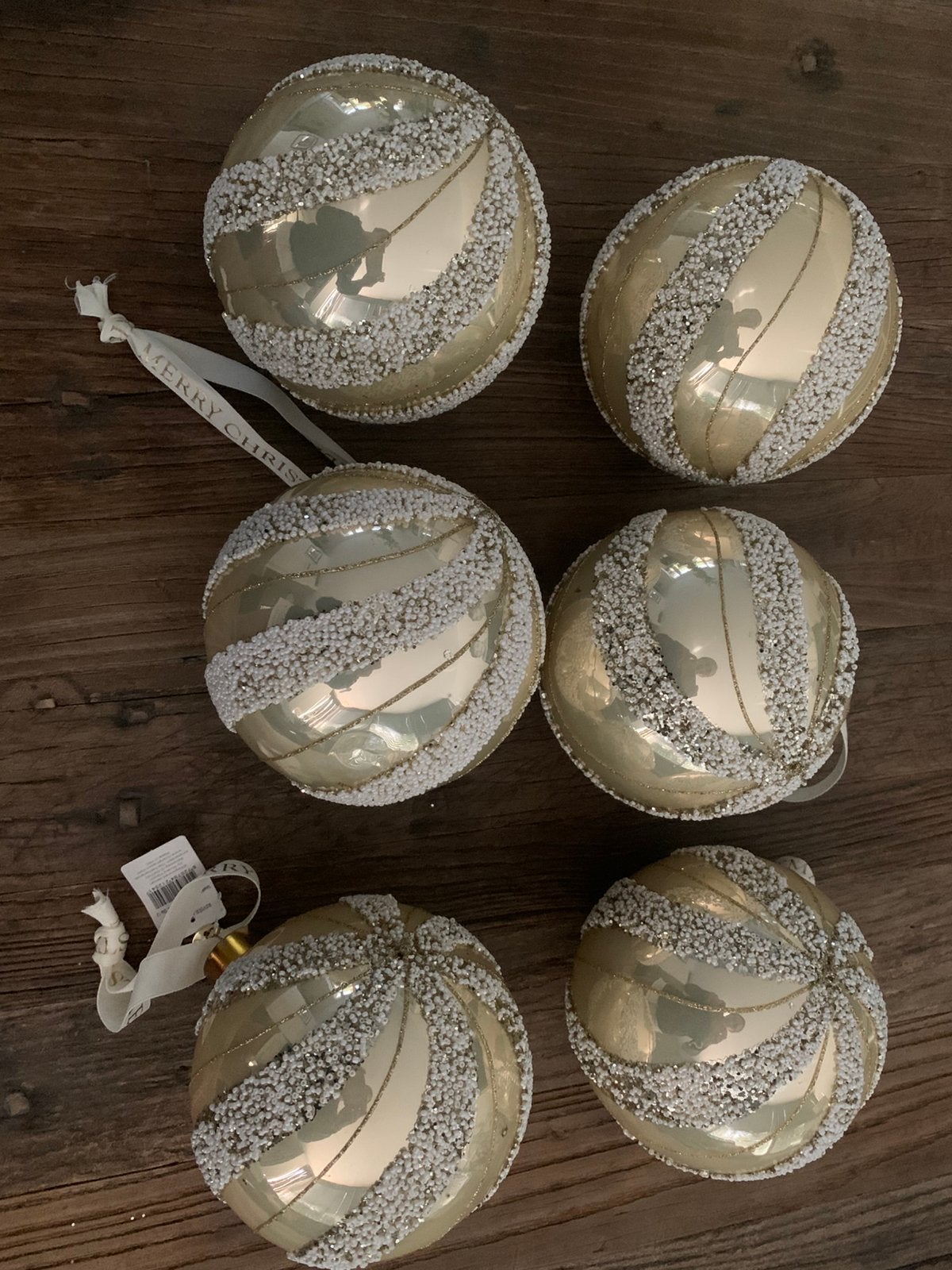 Rivièra Maison kerstballen – set van 6 – nieuw, Ophalen of Verzenden, Nieuw