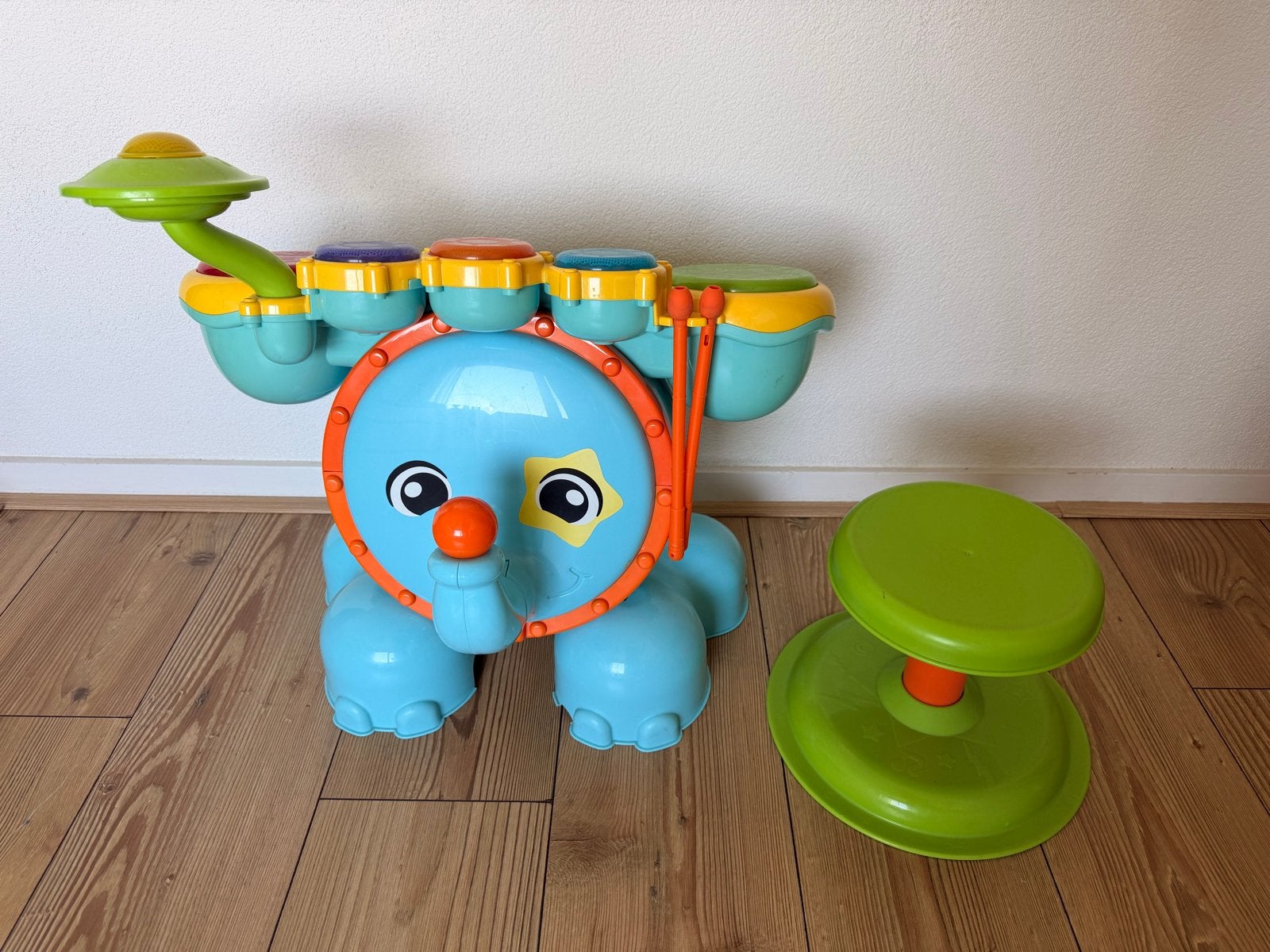 Vtech drumstel met krukje - Muzikaal speelplezier!, Ophalen, Gebruikt, Jongen of Meisje