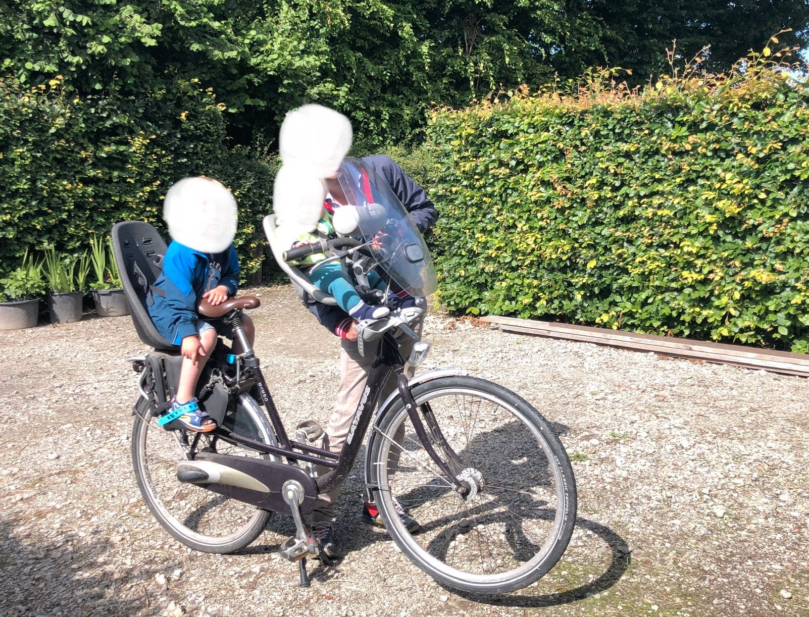 Yepp complete set: voor- en achterstoeltje, Fietsen en Brommers, Fietsaccessoires | Fietsstoeltjes, Ophalen, Gebruikt