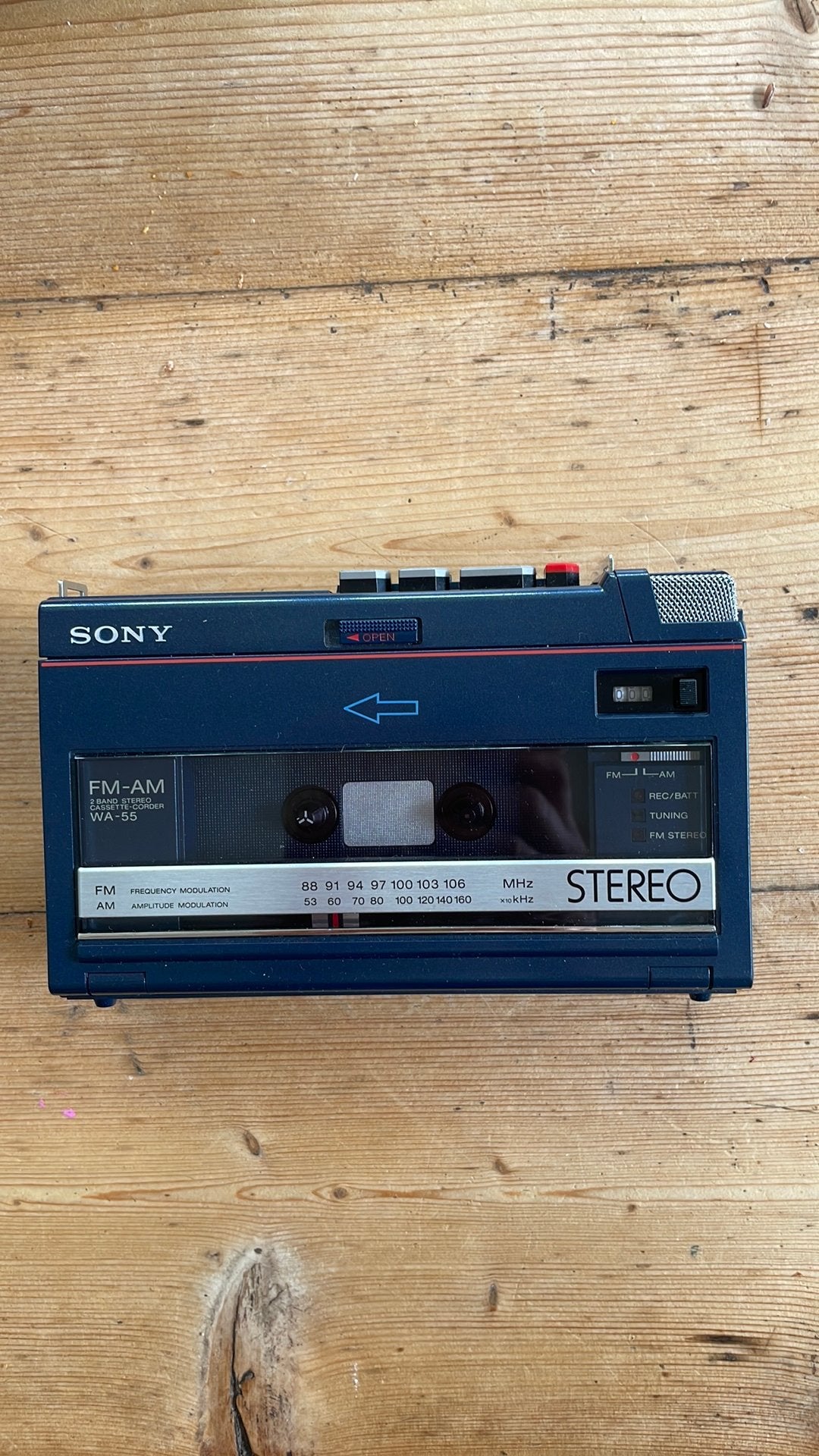 Sony walkman WA 55, 2 band stereo cassetterecorder, Audio, Tv en Foto, Walkmans, Discmans en Minidiscspelers, Ophalen of Verzenden