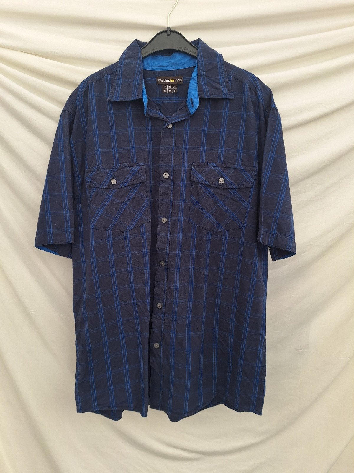 Blouse atlas for men maat M, Kleding | Heren, Ophalen of Verzenden, Gedragen, Blauw, Halswijdte 39/40 (M)