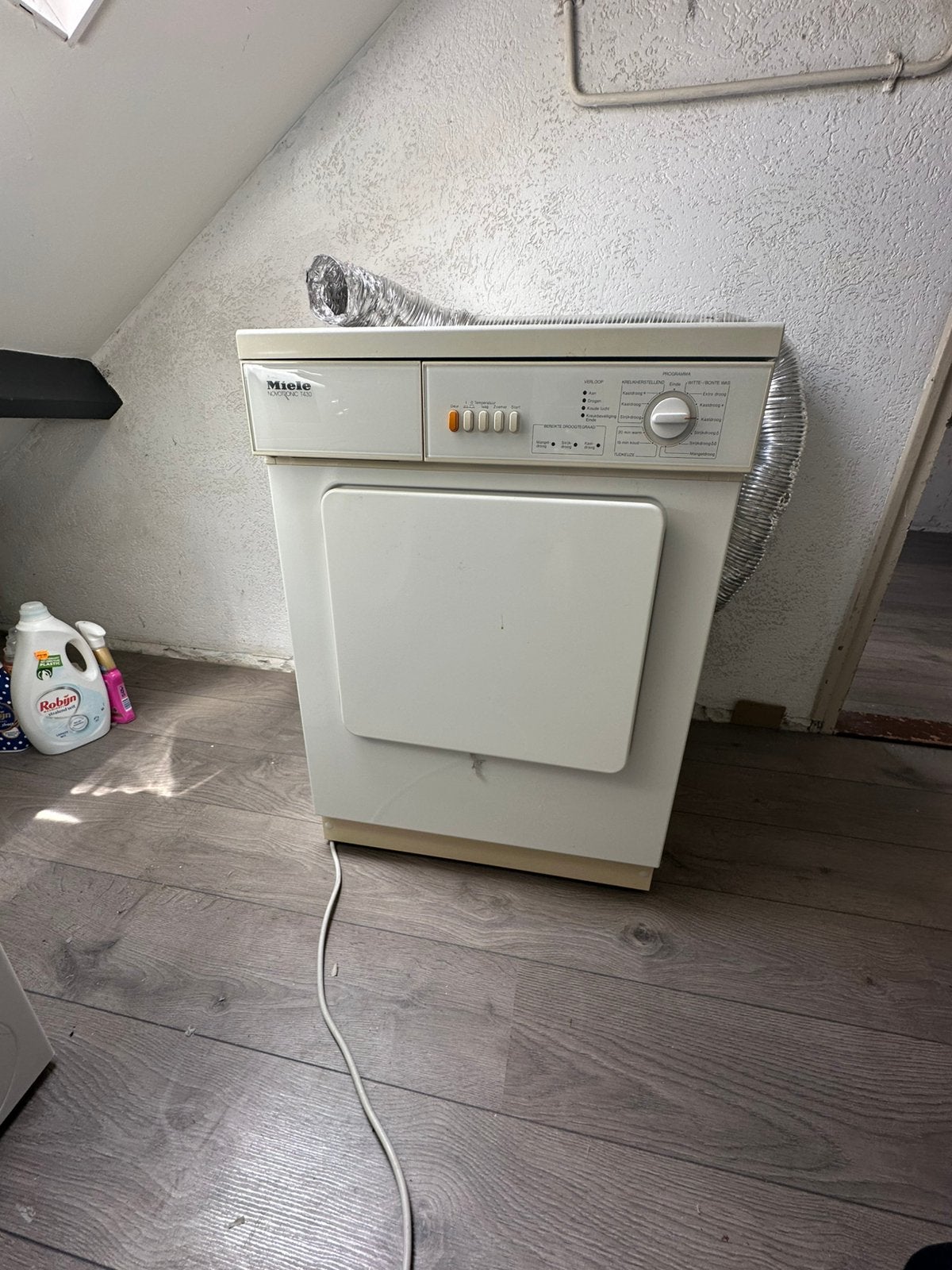 Was droger Miele Novotronic T430, Witgoed en Apparatuur, Wasdrogers, Ophalen, Gebruikt, Luchtafvoer, 4 tot 6 kg