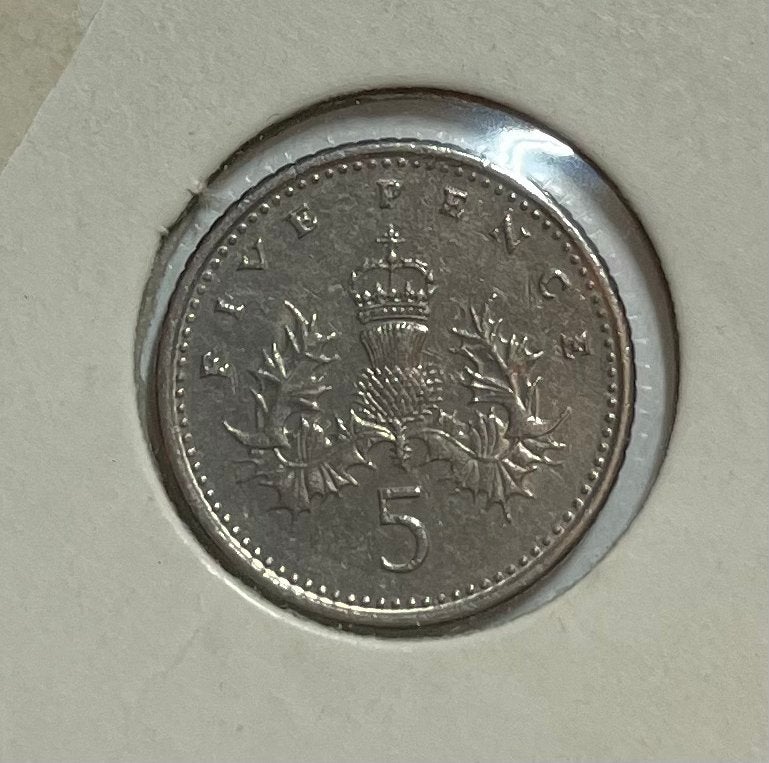 5 pence Engeland 1990, Ophalen of Verzenden, Overige landen