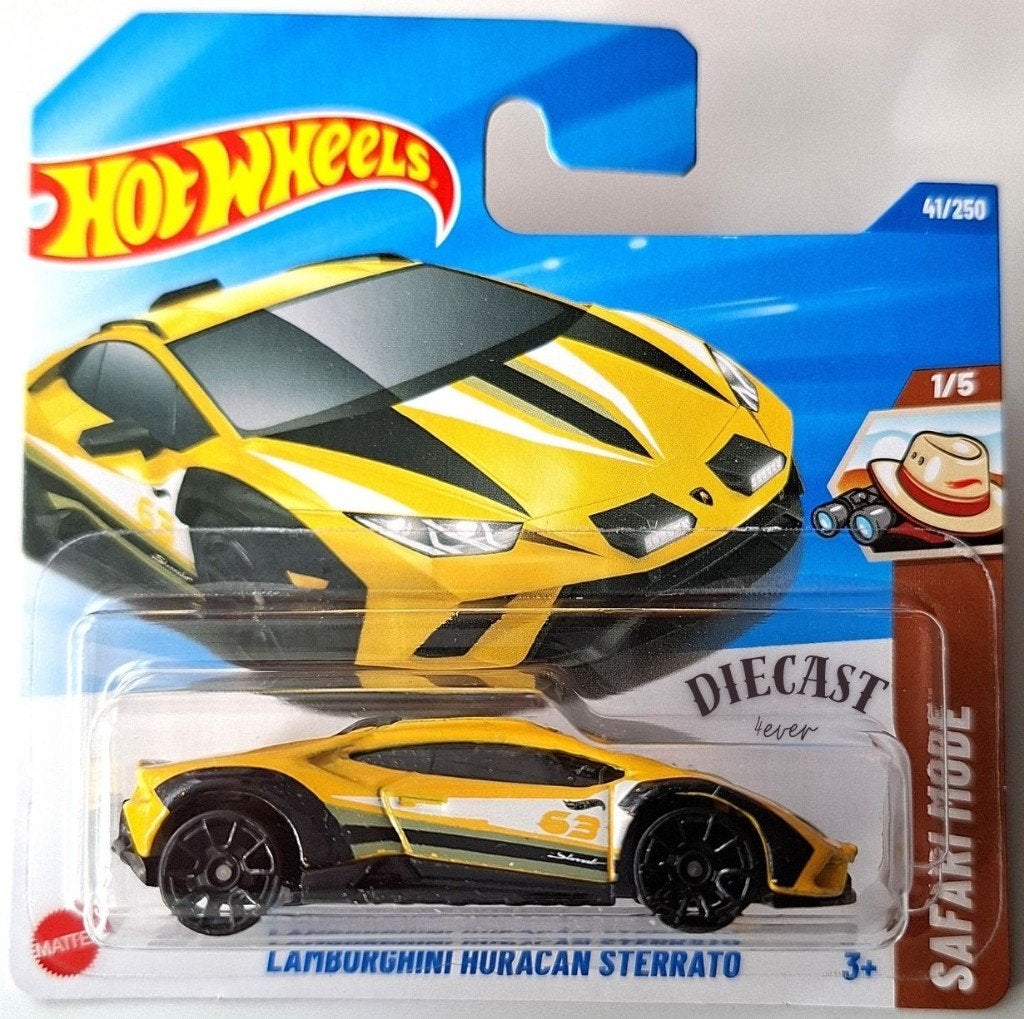Hot Wheels Lamborghini Huracan Sterrato, geel/zwart, Ophalen, Nieuw, Auto