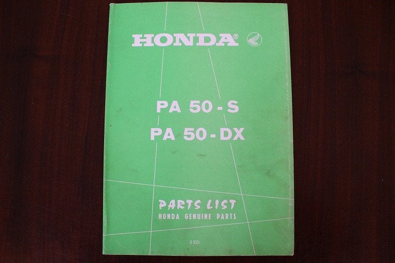 Honda PA50 S DX Camino moped parts list onderdelenboek, Fietsen en Brommers, Ophalen of Verzenden, Gebruikt