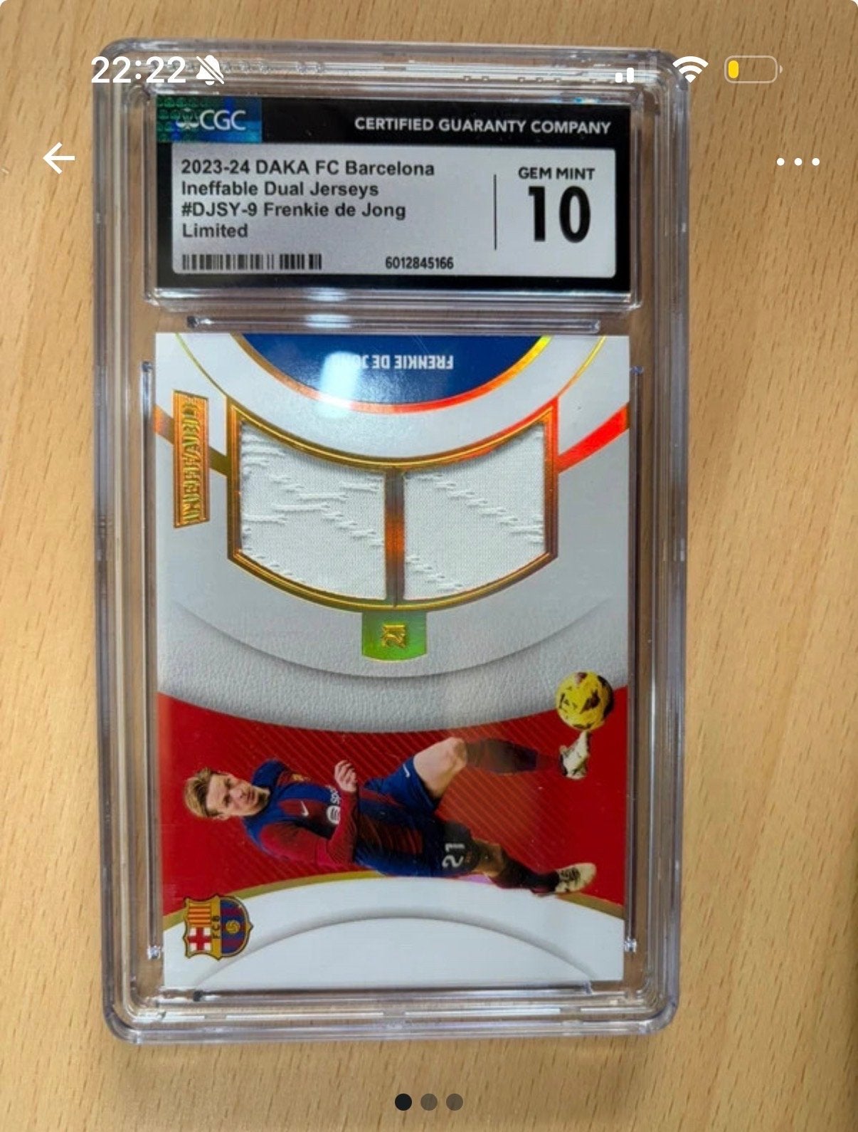 DAKA FC Barcelona Ineffable Dual Jerseys Frenkie de Jong, Verzamelen, Ophalen of Verzenden, Nieuw, Buitenlandse clubs, Spelerskaart
