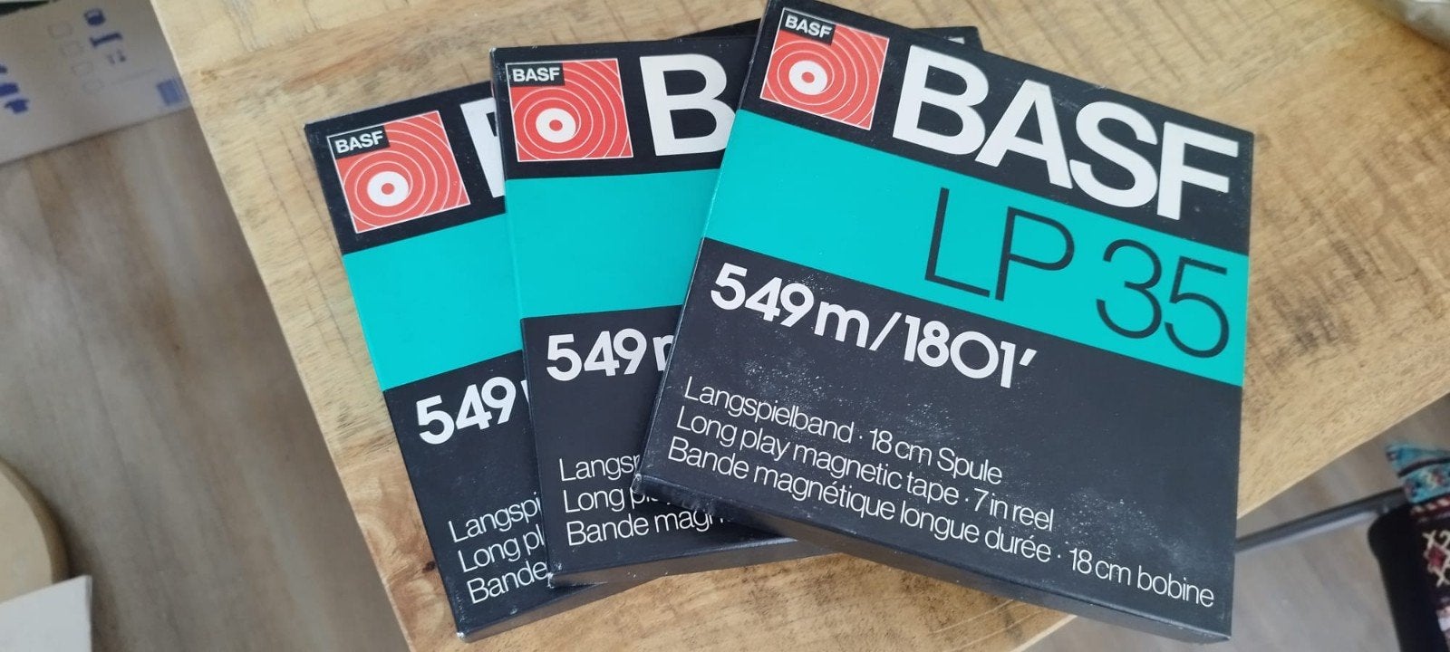 3x BASF LP 35 Langspielband 549m/1801' - Nieuw in verpakking, 2 t/m 25 bandjes, Overige genres, Ophalen of Verzenden, Nieuw in verpakking