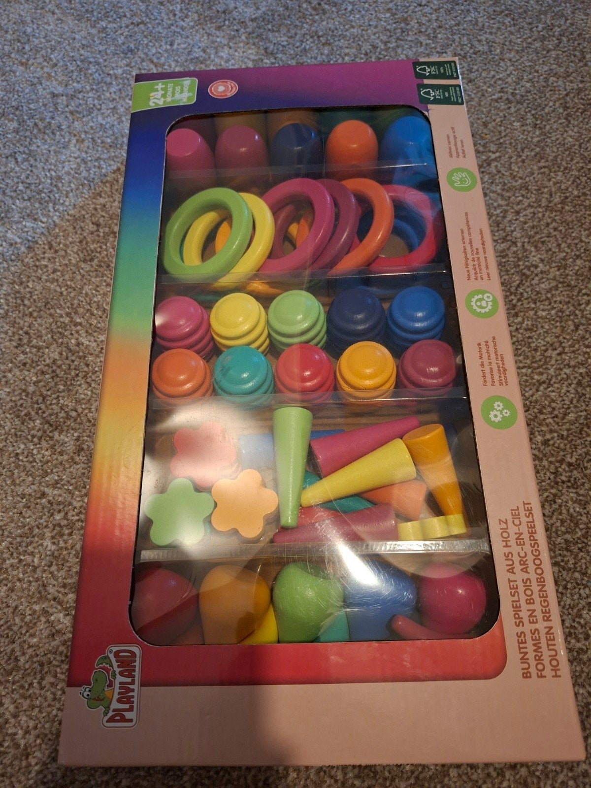 Houten Montessori Speelset - Regenboog Speelgoed, Ophalen of Verzenden, Nieuw, Overige typen