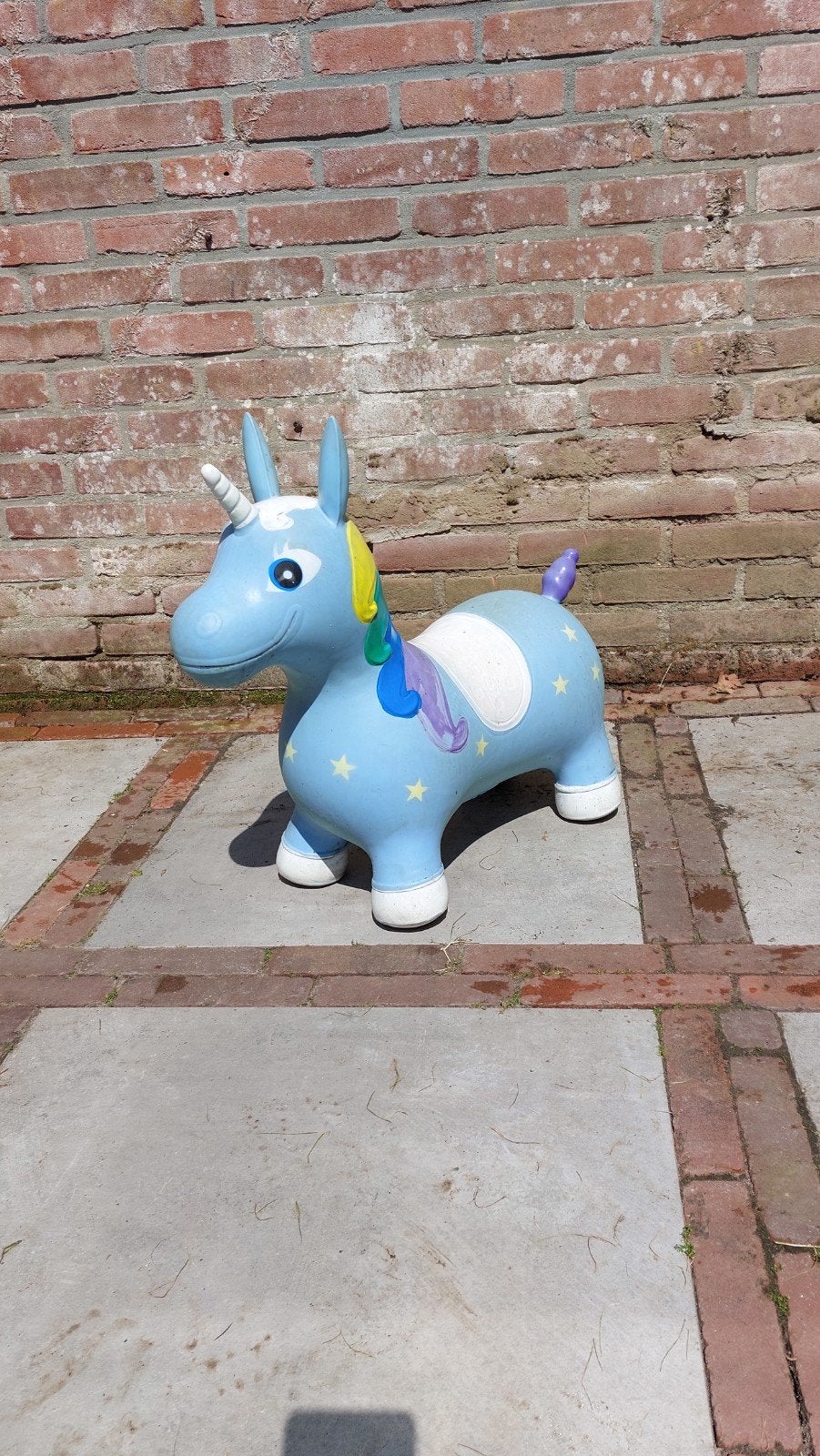 Blauwe opblaasbare eenhoorn springkussen, Ophalen, Gebruikt, Jongen of Meisje